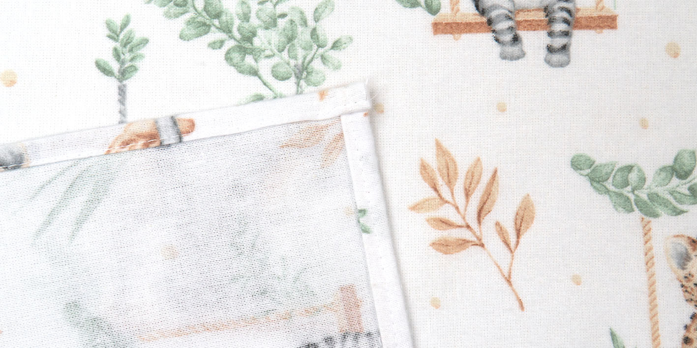 Pielucha flanelowa zwierzęta na huśtawce